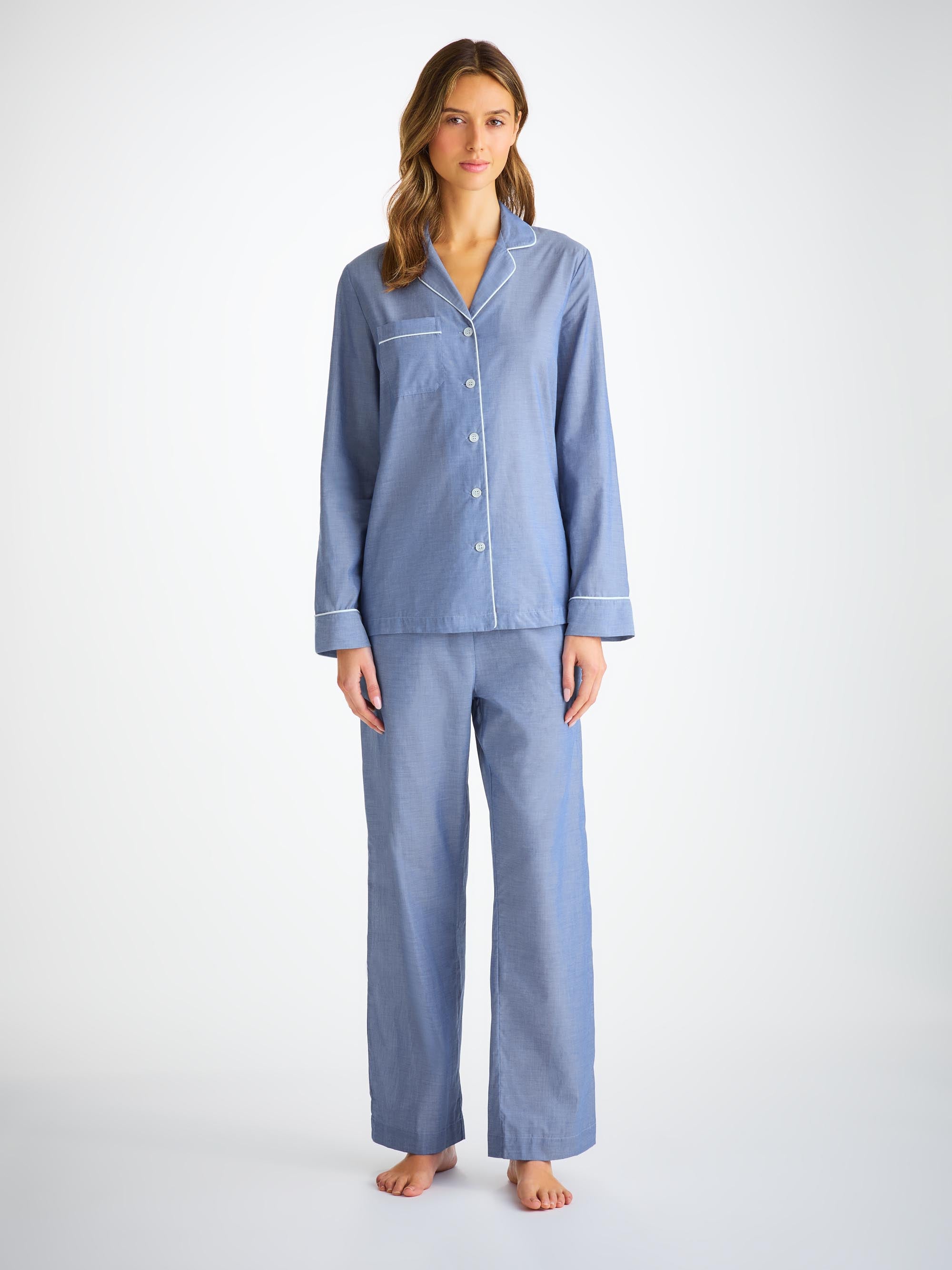 Women's Pyjamas Amalfi Cotton Batiste Denim