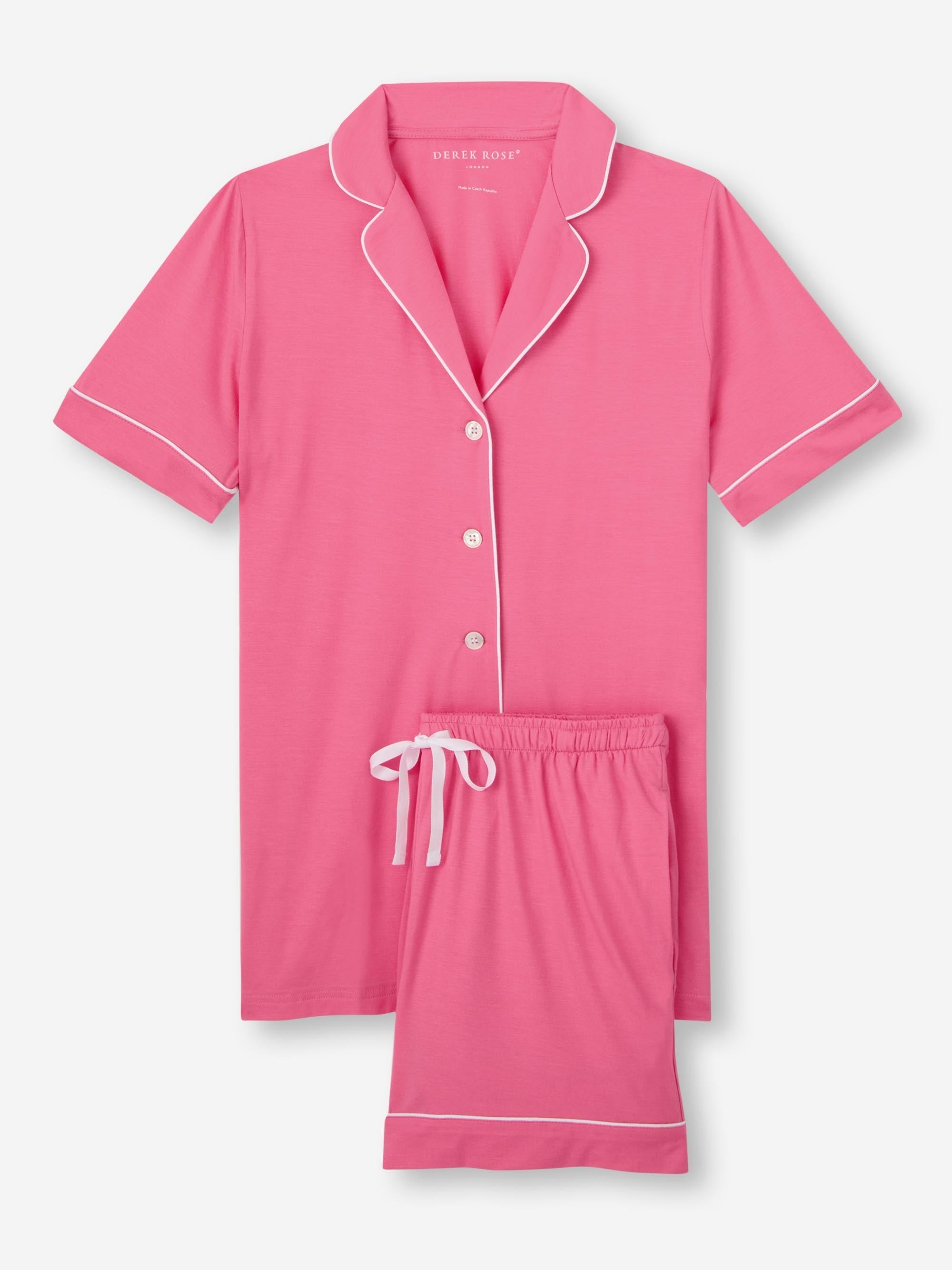Women's Short Pyjamas Lara Micro Modal Stretch Flamingo Pink