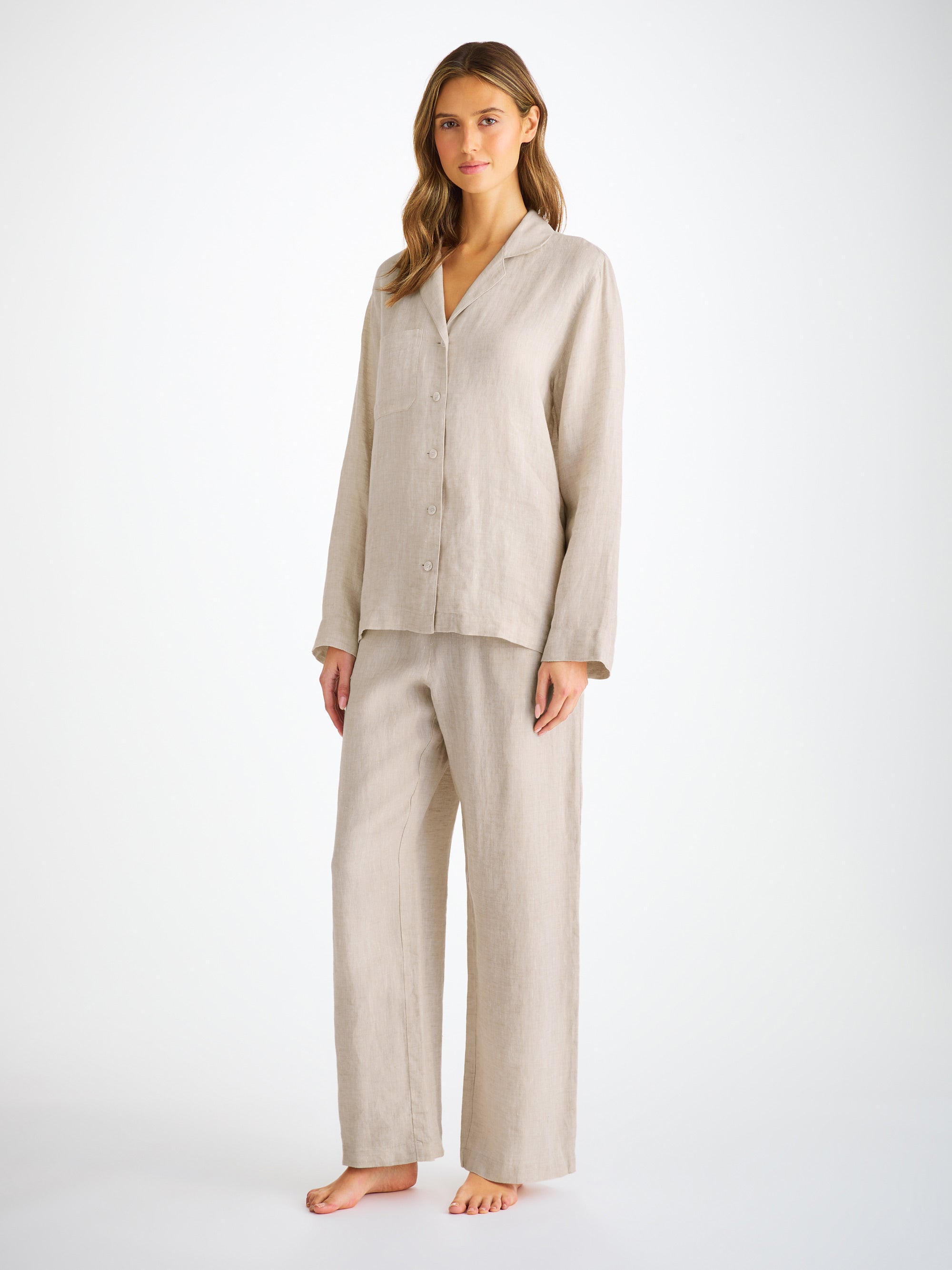 Women's Pyjamas Sicily Linen Sand