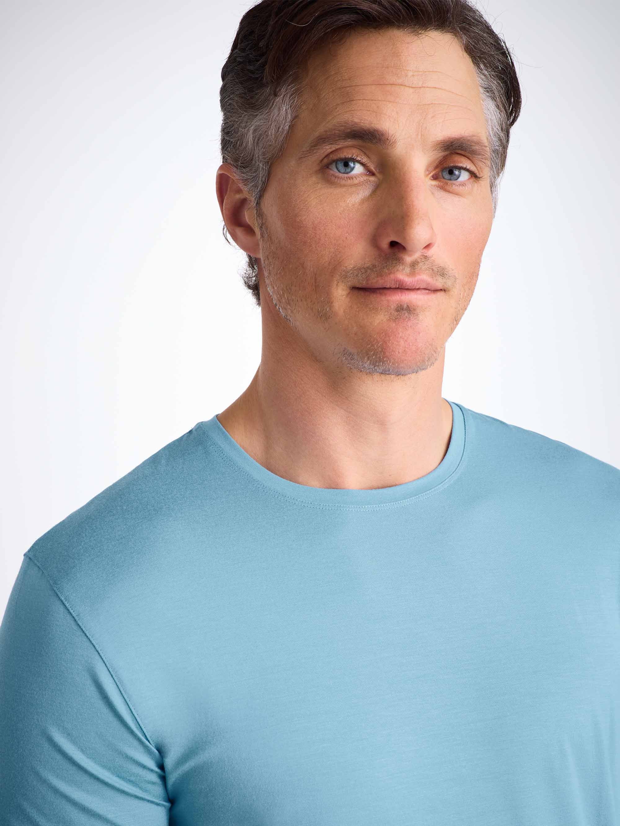 Men's T-Shirt Basel Micro Modal Stretch Ocean Blue