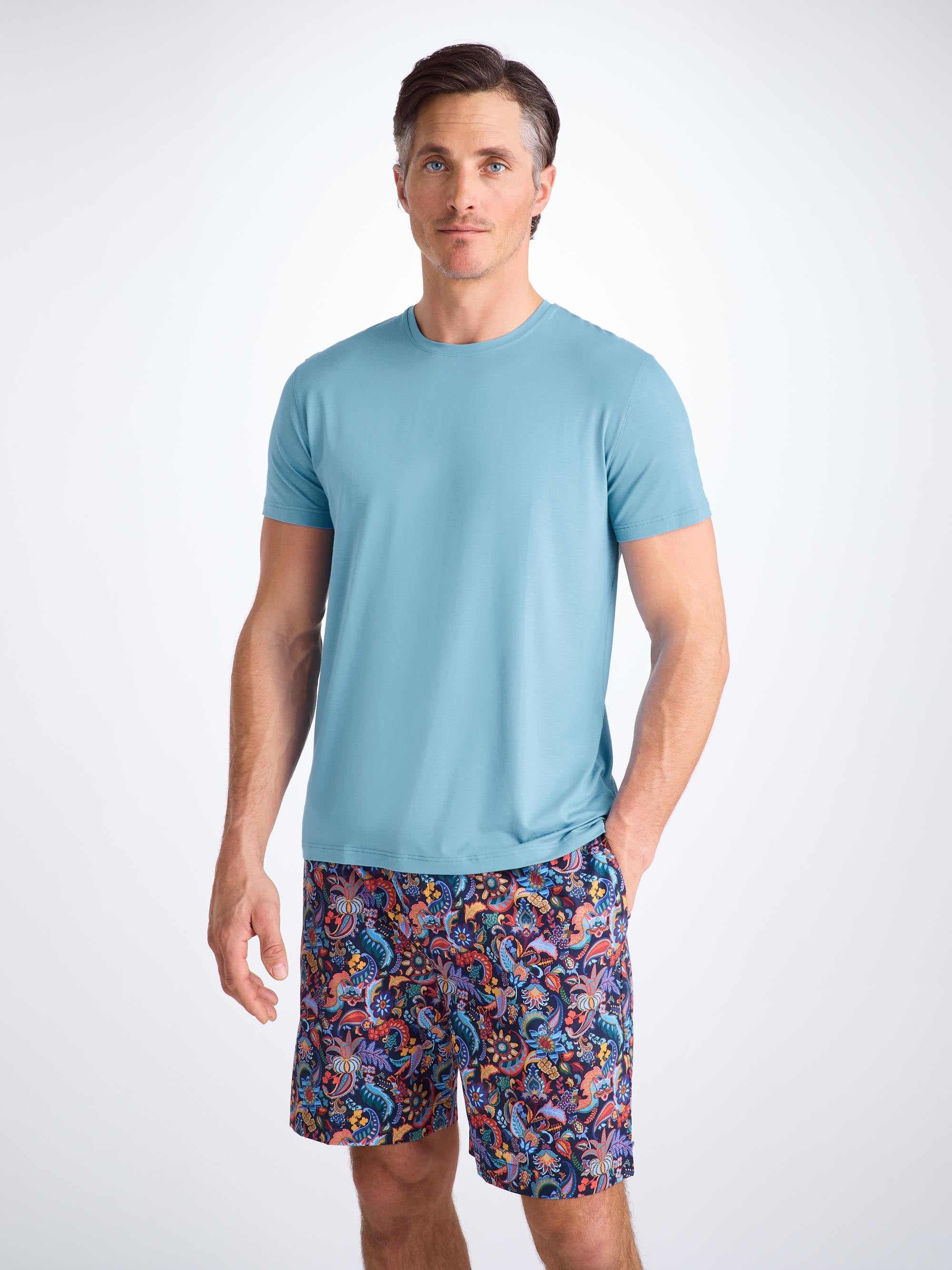 Men's T-Shirt Basel Micro Modal Stretch Ocean Blue