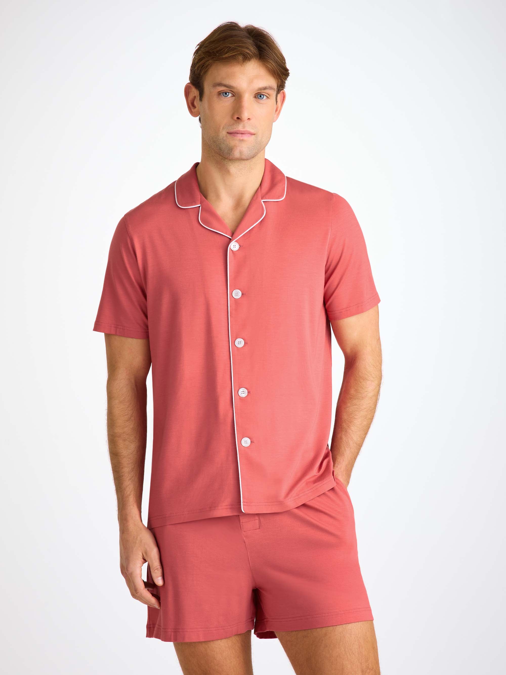 Men's Short Pyjamas Basel Micro Modal Stretch Apple Red